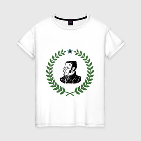 Женская футболка хлопок с принтом Макс Штирнер в Новосибирске, 100% хлопок | прямой крой, круглый вырез горловины, длина до линии бедер, слегка спущенное плечо | anarchy | spook | stirner | анархизм | исторические личности | философы | штирнер