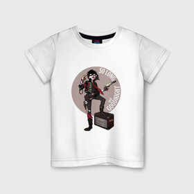 Детская футболка хлопок с принтом Goodnight в Новосибирске, 100% хлопок | круглый вырез горловины, полуприлегающий силуэт, длина до линии бедер | alternative | metall | music | my chemical romance | rock | альтернатива | джерард уэй | май кемикал романс | металл | музыка | рок