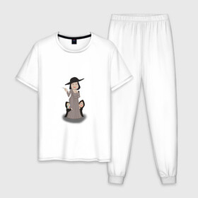 Мужская пижама хлопок с принтом Альсиной Димитреску в Новосибирске, 100% хлопок | брюки и футболка прямого кроя, без карманов, на брюках мягкая резинка на поясе и по низу штанин
 | альсиной димитреску | белла | вампирша | данниэлла | женщина