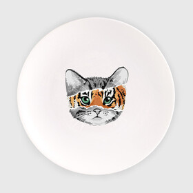 Тарелка с принтом Тигровый гот в Новосибирске, фарфор | диаметр - 210 мм
диаметр для нанесения принта - 120 мм | Тематика изображения на принте: глаза усы | животные | звери | киса | кот | котик | пушистый | рыжий | серий | тигр | уши