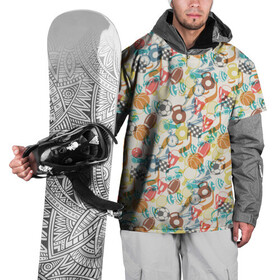 Накидка на куртку 3D с принтом Разный Спорт в Новосибирске, 100% полиэстер |  | sport | баскетбол | бейсбол | биатлон | бокс | боулинг | волейбол | гольф | зож | крикет | легкая атлетика | лыжный спорт | мма | плавание | регби | спорт | спортсмен | теннис | тяжелая атлетика