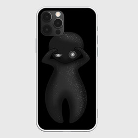 Чехол для iPhone 12 Pro Max с принтом Что? в Новосибирске, Силикон |  | cute | dark | gothic | monochrome | mork2028 | shadow | готический | милый | монохромный | морк2028 | тень | тьма | чёрно белый | эмоции