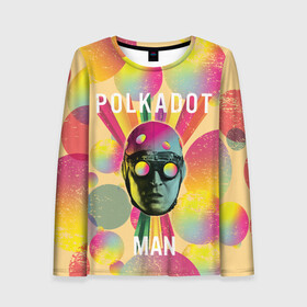 Женский лонгслив 3D с принтом Polkadot Man в Новосибирске, 100% полиэстер | длинные рукава, круглый вырез горловины, полуприлегающий силуэт | Тематика изображения на принте: polka dot man | polkadot man | suicide squad | the suicide squad | vdzabma | человек в горошек