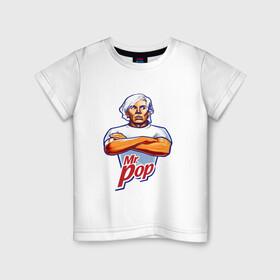 Детская футболка хлопок с принтом Энди Уорхол Mr.pop в Новосибирске, 100% хлопок | круглый вырез горловины, полуприлегающий силуэт, длина до линии бедер | andy warhol | искусство | художник | энди уорхол