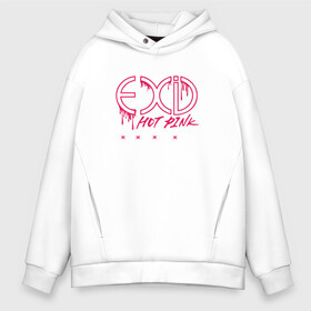 Мужское худи Oversize хлопок с принтом EXID Hot Pink  в Новосибирске, френч-терри — 70% хлопок, 30% полиэстер. Мягкий теплый начес внутри —100% хлопок | боковые карманы, эластичные манжеты и нижняя кромка, капюшон на магнитной кнопке | 3racha | bts | bts idol | exid hot pink | ikon | kpop | stay gold | кейпоп | корейская музыка | корея | кпоп | поп