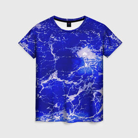 Женская футболка 3D с принтом Морские волны! в Новосибирске, 100% полиэфир ( синтетическое хлопкоподобное полотно) | прямой крой, круглый вырез горловины, длина до линии бедер | гавайи. | море | океан | отдых | пляж | спокойствие | штиль