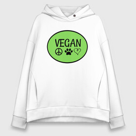 Женское худи Oversize хлопок с принтом Vegan Family в Новосибирске, френч-терри — 70% хлопок, 30% полиэстер. Мягкий теплый начес внутри —100% хлопок | боковые карманы, эластичные манжеты и нижняя кромка, капюшон на магнитной кнопке | Тематика изображения на принте: green | greenpaece | nature | sport | vegan | yoga | веган | вегетарианец | гринпис | еда | животные | жизнь | здоровье | зеленый | йога | мир | овощи | пища | планета | природа | растение | спорт | тело | фрукты