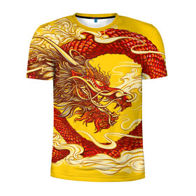 Мужская футболка 3D спортивная с принтом Китайский Дракон, China Dragon в Новосибирске, 100% полиэстер с улучшенными характеристиками | приталенный силуэт, круглая горловина, широкие плечи, сужается к линии бедра | chinese dragon | dhina dragon | dragon | азиатский дракон | восточный дракон | дракон | китайские драконы | китайский дракон | красный дракон | традиционный китайский дракон | японский дракон