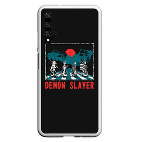 Чехол для Honor 20 с принтом Demon slayer в Новосибирске, Силикон | Область печати: задняя сторона чехла, без боковых панелей | anime | beatles | kimetsu no yaiba | аниме | анимэ | битлз | клинок рассекающий демонов