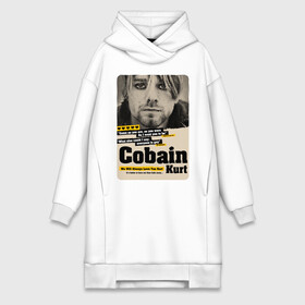 Платье-худи хлопок с принтом Kurt Cobain paper cuts в Новосибирске,  |  | cobain | grunge | kurt | kurt cobain | nirvana | грандж | кобейн | курт | курт кобейн | нирвана | рок