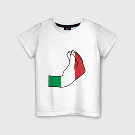 Детская футболка хлопок с принтом Италия в Новосибирске, 100% хлопок | круглый вырез горловины, полуприлегающий силуэт, длина до линии бедер | among us impasta | italy | италия | италияфинал | че2021 | чемпионевропы