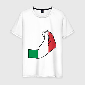 Мужская футболка хлопок с принтом Италия в Новосибирске, 100% хлопок | прямой крой, круглый вырез горловины, длина до линии бедер, слегка спущенное плечо. | among us impasta | italy | италия | италияфинал | че2021 | чемпионевропы