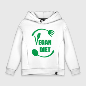 Детское худи Oversize хлопок с принтом Vegan Diet в Новосибирске, френч-терри — 70% хлопок, 30% полиэстер. Мягкий теплый начес внутри —100% хлопок | боковые карманы, эластичные манжеты и нижняя кромка, капюшон на магнитной кнопке | green | greenpaece | nature | sport | vegan | yoga | веган | вегетарианец | гринпис | диета | еда | животные | жизнь | здоровье | зеленый | йога | мир | овощи | пища | планета | природа | растение | спорт | тело | фрукты