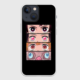 Чехол для iPhone 13 mini с принтом kimetsu no yaiba team в Новосибирске,  |  | anime | kimetsu no yaiba | аниме | анимэ | клинок рассекающий демонов