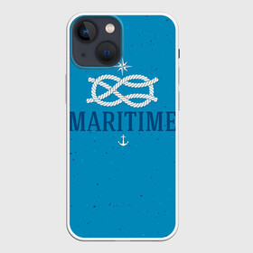Чехол для iPhone 13 mini с принтом Морской ВМФ в Новосибирске,  |  | веревка | вмф | волна | море | морской | моряк | океан | профессия | узел | якорь