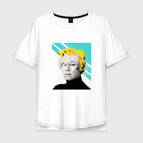 Мужская футболка хлопок Oversize с принтом Энди Уорхол | Andy Warhol в Новосибирске, 100% хлопок | свободный крой, круглый ворот, “спинка” длиннее передней части | andy warhol | художник | энди уорхол