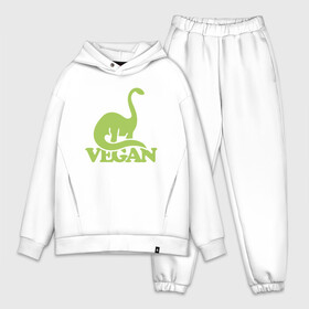 Мужской костюм хлопок OVERSIZE с принтом Dino Vegan в Новосибирске,  |  | green | greenpaece | nature | sport | vegan | yoga | веган | вегетарианец | гринпис | динозавр | еда | животные | жизнь | здоровье | зеленый | йога | мир | овощи | пища | планета | природа | растение | спорт | тело | фрукты