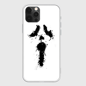 Чехол для iPhone 12 Pro Max с принтом Крик - Ghost Face в Новосибирске, Силикон |  | chill kill | dbd | ghost face | horror | scary movie | scream | scream mask | wasup | wazap | wazup | whats up | вазап | васап | краска | крик | маска крика | очень страшное кино | призрачное лицо | пятна | страшное кино | телефон | триллер | ужа