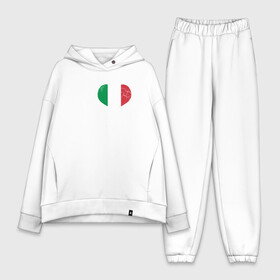 Женский костюм хлопок Oversize с принтом I Love Italia в Новосибирске,  |  | football | forza | italia | italy | love | milan | rome | sport | гол | евро | европа | италия | итальянец | кубок | манчини | милан | рим | спорт | тренер | турист | фанат | футбол | футболист | чемпион