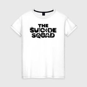 Женская футболка хлопок с принтом The Suicide Squad в Новосибирске, 100% хлопок | прямой крой, круглый вырез горловины, длина до линии бедер, слегка спущенное плечо | dc | harley quinn | squad | suicide squad | vdkarsvet | король акул | миротворец | миссия навылет | отряд | харли квинн | человек в горошек