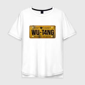 Мужская футболка хлопок Oversize с принтом Wu-Tang - East Coast в Новосибирске, 100% хлопок | свободный крой, круглый ворот, “спинка” длиннее передней части | Тематика изображения на принте: black | cream | gza | hip hop | method man | music | new york | odb | old school | rap | rza | wu tang | wu tang clan | аудио | винил | ву тэнг | граффити | диджей | кассета | микрофон | музыка | нью йорк | пластинка | рэп | рэпер | хип хоп