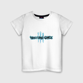 Детская футболка хлопок с принтом Three Days Grace Logo в Новосибирске, 100% хлопок | круглый вырез горловины, полуприлегающий силуэт, длина до линии бедер | alternative | metall | music | rock | three days grace | альтернатива | металл | музыка | рок | три дэйс грэйс