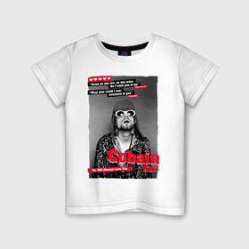 Детская футболка хлопок с принтом In Memory Of Kurt Cobain в Новосибирске, 100% хлопок | круглый вырез горловины, полуприлегающий силуэт, длина до линии бедер | Тематика изображения на принте: cobain | grunge | kurt | kurt cobain | nirvana | грандж | кобейн | курт | курт кобейн | нирвана | рок