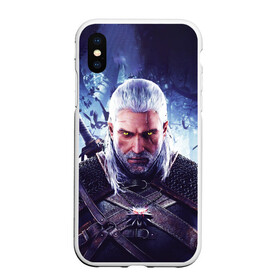 Чехол для iPhone XS Max матовый с принтом THE WITCHER / GERALT OF RIVIA в Новосибирске, Силикон | Область печати: задняя сторона чехла, без боковых панелей | the witcher | ведьмак | геральт | зе витчер | игра | компьютерная игра