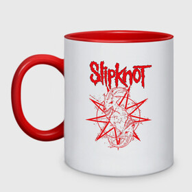 Кружка двухцветная с принтом Slipknot 