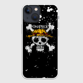 Чехол для iPhone 13 mini с принтом Весылый Роджер | One Piece в Новосибирске,  |  | anime | manga | one piece | аниме | большой куш | ван пис | весёлый роджер | вон пис | король пиратов | логотип | манга | монки д. луффи | мугивары | перекрещённый костями | пират | пиратский флаг