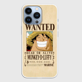 Чехол для iPhone 13 Pro с принтом WANTED Monkey D. Luffy в Новосибирске,  |  | Тематика изображения на принте: anime | manga | monkey d. luffy | one piece | аниме | большой куш | ван пис | вон пис | гол д. роджер | кайдо | король пиратов | луфи | луффи | манга | манки д. луффи | нами | нико робин | пират | портгас д. эйс | ророноа зоро