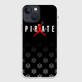 Чехол для iPhone 13 mini с принтом PIRATE AIR One Piece в Новосибирске,  |  | Тематика изображения на принте: anime | manga | monkey d. luffy | one piece | аниме | баскетбол | баскетболист | большой куш | ван пис | вон пис | джордан | капитан | король пиратов | лого | логотип | луси | луфи | луффи | манга | манки д. луффи | мугивара