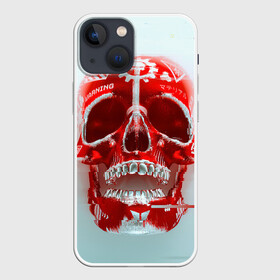 Чехол для iPhone 13 mini с принтом Fallout Череп в Новосибирске,  |  | fallout | банда черепа | красный череп | радиация | фаллаут череп | фвллаут | череп