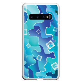 Чехол для Samsung Galaxy S10 с принтом Вода со льдом в Новосибирске, Силикон | Область печати: задняя сторона чехла, без боковых панелей | абстракция | вода | геометрия | зеленый | лед | напитки | паттерн | природа | холодный