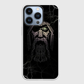 Чехол для iPhone 13 Pro с принтом Odin в Новосибирске,  |  | odin | odinn | see you in valhalla | бог один | вальхала | вальхалла | викинг | викинги | всеотец | до встречи в вальхалле | кельт | кельтский узор | лик | лицо одина | один | перун | символ | символ викингов
