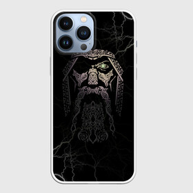 Чехол для iPhone 13 Pro Max с принтом Odin в Новосибирске,  |  | odin | odinn | see you in valhalla | бог один | вальхала | вальхалла | викинг | викинги | всеотец | до встречи в вальхалле | кельт | кельтский узор | лик | лицо одина | один | перун | символ | символ викингов