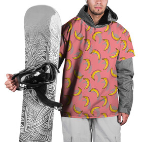 Накидка на куртку 3D с принтом Банановое лето в Новосибирске, 100% полиэстер |  | абстракция | банан | бананы | лето | паттерн | текстуры | узоры | фрукты