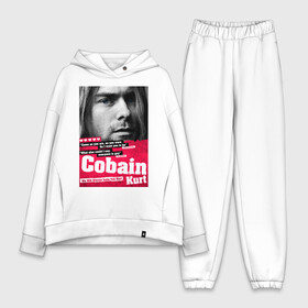 Женский костюм хлопок Oversize с принтом In memory of Kurt Cobain в Новосибирске,  |  | cobain | grunge | kurt | kurt cobain | nirvana | грандж | кобейн | курт | курт кобейн | нирвана | рок