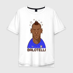 Мужская футболка хлопок Oversize с принтом Balotelli в Новосибирске, 100% хлопок | свободный крой, круглый ворот, “спинка” длиннее передней части | Тематика изображения на принте: balotelli | football | forza | italia | italy | milan | rome | sport | балотелли | гол | евро | европа | италия | итальянец | кубок | манчини | милан | рим | спорт | тренер | турист | фанат | футбол | футболист | чемпион