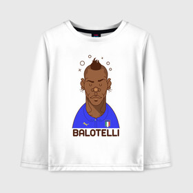 Детский лонгслив хлопок с принтом Balotelli в Новосибирске, 100% хлопок | круглый вырез горловины, полуприлегающий силуэт, длина до линии бедер | Тематика изображения на принте: balotelli | football | forza | italia | italy | milan | rome | sport | балотелли | гол | евро | европа | италия | итальянец | кубок | манчини | милан | рим | спорт | тренер | турист | фанат | футбол | футболист | чемпион