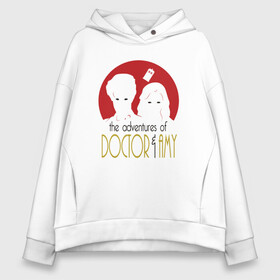 Женское худи Oversize хлопок с принтом Doctor & Amy в Новосибирске, френч-терри — 70% хлопок, 30% полиэстер. Мягкий теплый начес внутри —100% хлопок | боковые карманы, эластичные манжеты и нижняя кромка, капюшон на магнитной кнопке | Тематика изображения на принте: doctor who | future | space | tardis | time | будка | будущее | время | галактика | доктор кто | космос | машина времени | наука | приключения | пространство | профессор | прошлое | сериал | тардис | телепорт | ученый | фа