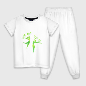 Детская пижама хлопок с принтом Мы вместе в Новосибирске, 100% хлопок |  брюки и футболка прямого кроя, без карманов, на брюках мягкая резинка на поясе и по низу штанин
 | гармония | гармония с природой | дерево | люди | планета | растения | чистая планета | экология