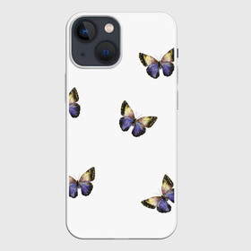 Чехол для iPhone 13 mini с принтом Бабочки акварелью в Новосибирске,  |  | акварель | бабочка | крылья | насекомое | рисунок