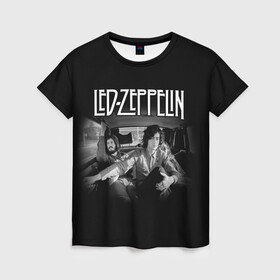 Женская футболка 3D с принтом Led Zeppelin в Новосибирске, 100% полиэфир ( синтетическое хлопкоподобное полотно) | прямой крой, круглый вырез горловины, длина до линии бедер | british | england | folk | hardcore | hardrock | led zeppelin | metal | music | punk | retro | rock | usa | гранж | джимми пейдж | лед цеппелин | метал | музыка | панк | ретро | роберт плант | рок | сша | фолк