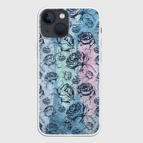 Чехол для iPhone 13 mini с принтом Темные розы   в стиле Гранж в Новосибирске,  |  | grunge | вампирский | гранж | графика | графический | потертый | розочки | розы | темные | темный | цветочки | цветы