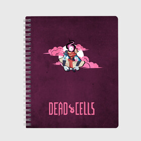 Тетрадь с принтом Dead Cells Pink в Новосибирске, 100% бумага | 48 листов, плотность листов — 60 г/м2, плотность картонной обложки — 250 г/м2. Листы скреплены сбоку удобной пружинной спиралью. Уголки страниц и обложки скругленные. Цвет линий — светло-серый
 | cell | cells | dead | dead cells | game | gamer | games | metroidvania | roguelike | игра | игры