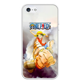 Чехол для iPhone 5/5S матовый с принтом Удар резинового Луффи One Piece в Новосибирске, Силикон | Область печати: задняя сторона чехла, без боковых панелей | Тематика изображения на принте: anime | manga | monkey d. luffy | one piece | аниме | большой куш | ван пис | вон пис | капитан | король пиратов | луси | луфи | луффи | луффи но уми | луффи таро | манга | манки д. луффи | мугивара | пират | пятый император