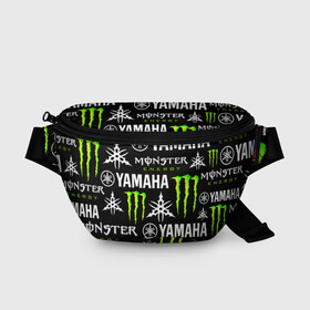 Поясная сумка 3D с принтом YAMAHA X MONSTER / SPORT в Новосибирске, 100% полиэстер | плотная ткань, ремень с регулируемой длиной, внутри несколько карманов для мелочей, основное отделение и карман с обратной стороны сумки застегиваются на молнию | monster energy | motorcycle | yamaha | yzf r6 | байк | байкер | зеленый | монстер | мотоспорт | мототехника | мотоцикл | мотоциклист | скутер | энергетик. | ямаха