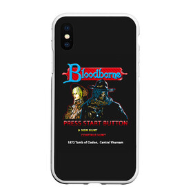 Чехол для iPhone XS Max матовый с принтом Bloodborne 8 bit в Новосибирске, Силикон | Область печати: задняя сторона чехла, без боковых панелей | 8 bit | 8 бит | bloodborne | game | games | stranger | бладборн | игра | игры | соулс | странник