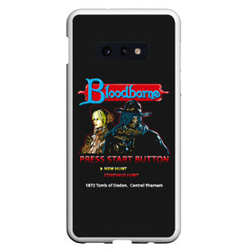 Чехол для Samsung S10E с принтом Bloodborne 8 bit в Новосибирске, Силикон | Область печати: задняя сторона чехла, без боковых панелей | 8 bit | 8 бит | bloodborne | game | games | stranger | бладборн | игра | игры | соулс | странник